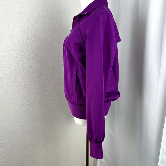Nike Jacket Womens Medium Purple Full Zip Windbreaker Sporty Retro Vented Y2K - Picture 5 of 12